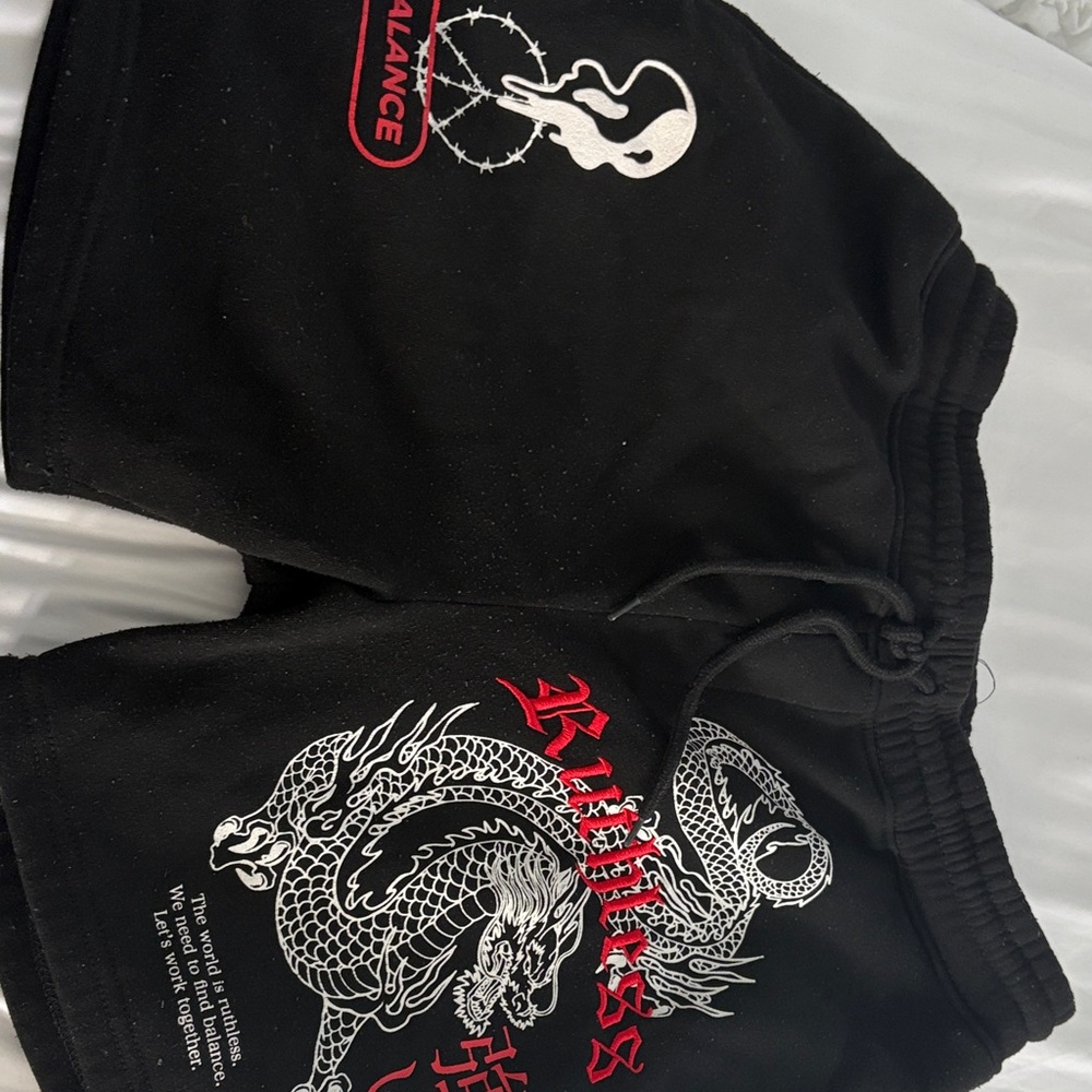 Brooklyn Cloth Black Dragon Graphic Men's Shorts
